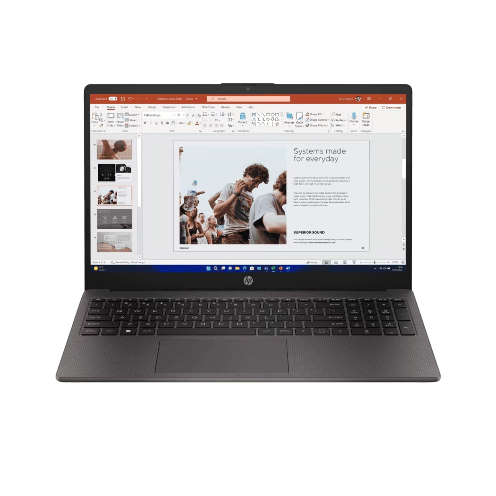 HP 250 G10 GRIS, ESPAÑOL, CORE i3 N305 SERIE N, 8GB RAM, 512GB SSD, 15.6" , TECLADO NUMERICO, WIN 11: