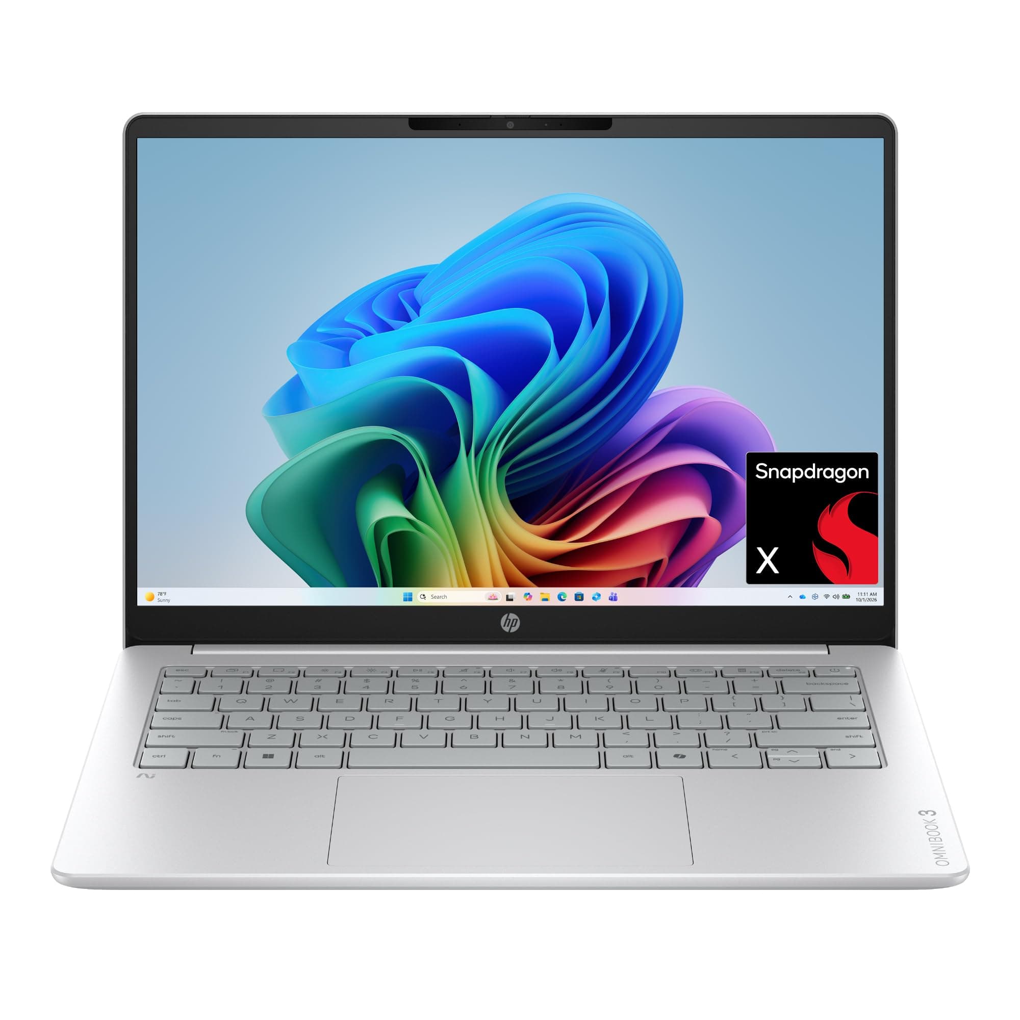 HP 14-hz0053cl, Snapdragon® X X1-26-100, 16 GB RAM, 512 GB , 14" diagonal, 2K , touchscreen, , 300 nits, Win11: