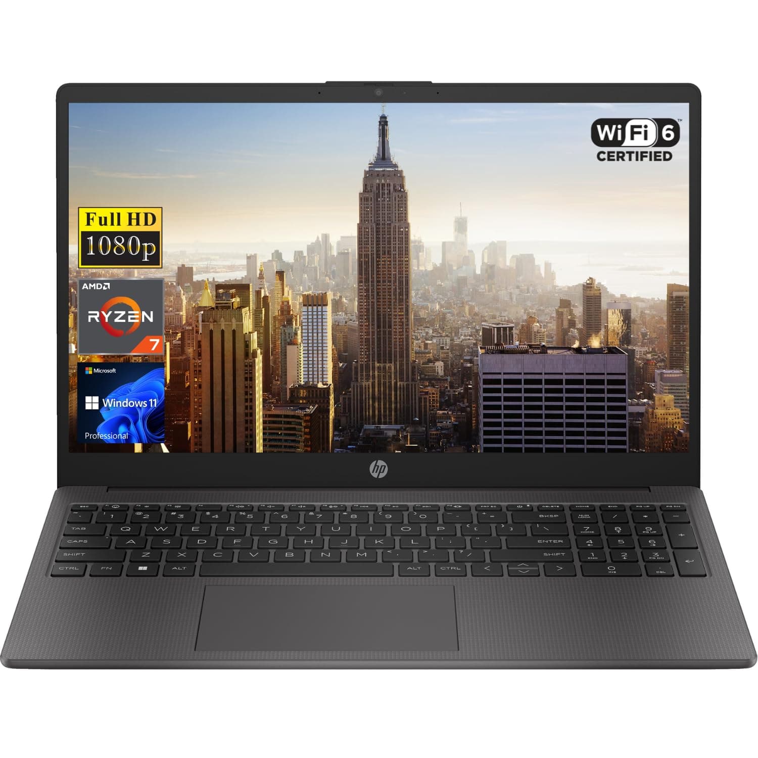 HP 255 G10 15.6" FHD R7-7730U 16GB DDR4 1TB PCIe TECL SP + NUM SILVER B03E1LT#ABM GARANTIA 12 MESES