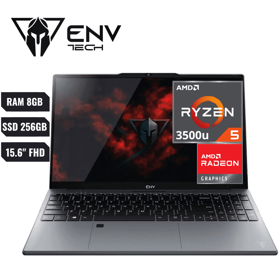 ENV BOOK Elite 15.6" FHD R5-3500U 8GB DDR4 256GB PCIe TECL. SP + NUM WIN 11H (no activado) GRIS OSCURO 1EENV9232 GARANTIA 12 MESES