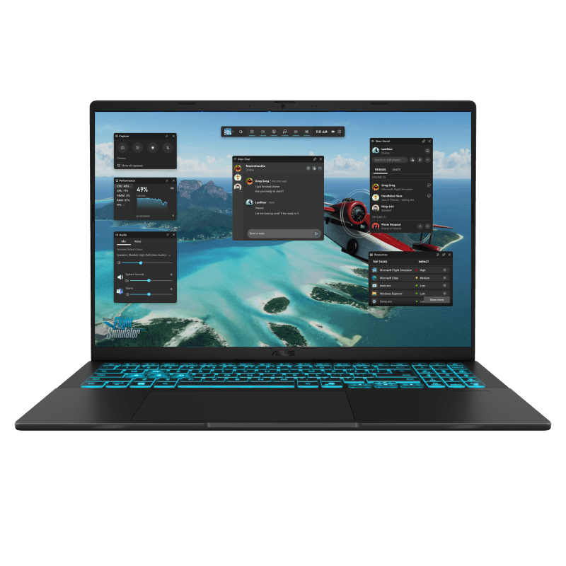 ASUS V16 16” WUXGA 144Hz CORE 5-210H 16GB DDR5 (hasta 32gb) 512GB PCIe TECL. SP + NUM RTX 4050 6GB BLACK V3607VU-RP148 GARANTIA 12 MESES