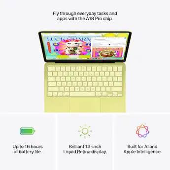 MacBook MHFF4LL/A, Apple A18 Pro Chip, 6-core CPU, 5-core GPU, 8 GB RAM, 256GB SSD, 13" (2408x1506), 1 Usb C 3.0, Año 2026